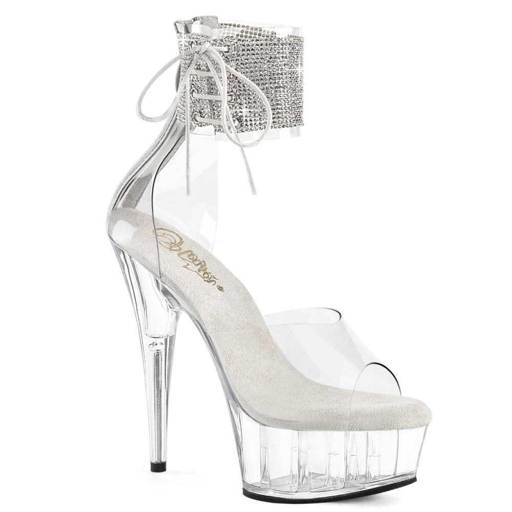 Pleaser - DELIGHT624RS Sandale à bride à la cheville - Transparent Product image